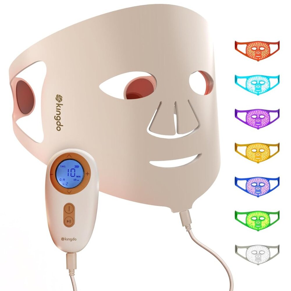 LED Red Light Mask for Face - Kingdo Upgraded Version 119 Leds